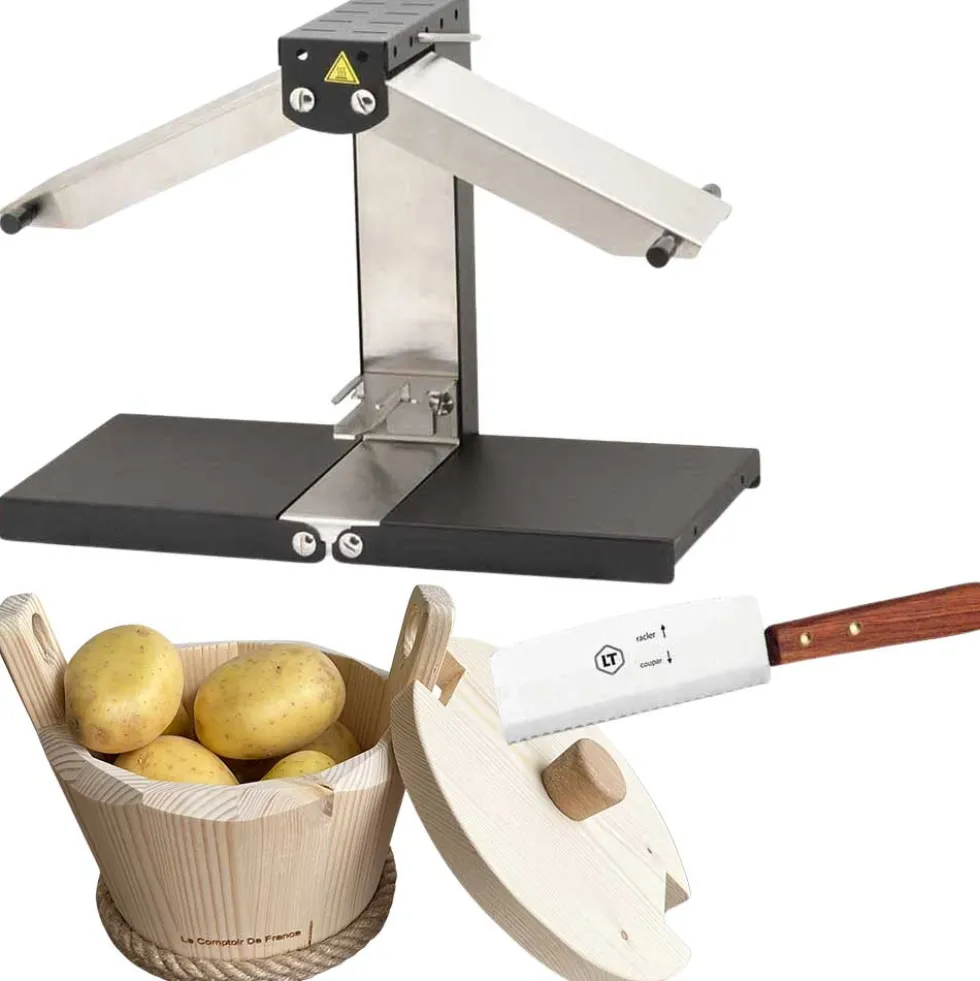 Appareil à Raclette Brézière avec couteau spécial Raclette et Patatière - Louis Tellier
