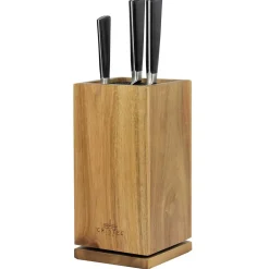 Bloc 7 Couteaux ROTATIF - Acacia massif - CRISTEL