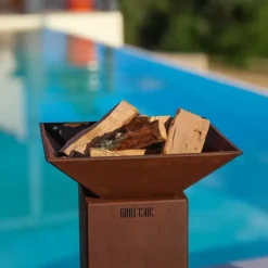 Bol à feu Auvergnat Carré Acier CORTEN - GRILL CHIC