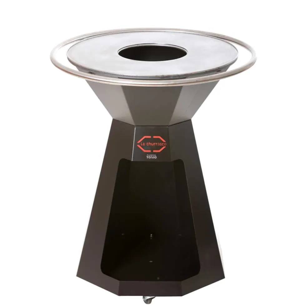 Brasero CHURRASCO pyramidal acier noir - PLANCHA TONIO