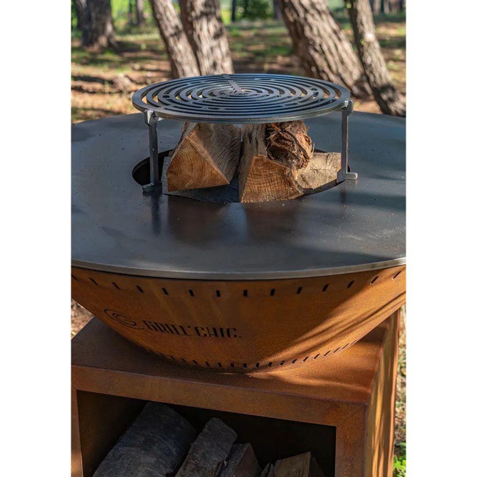 Brasero Classique 103 x 90cm CORTEN Simple Cuve - GRILL CHIC