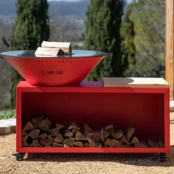 Brasero Traditionnel 100x90 cm ACIER Double Cuve - GRILL CHIC