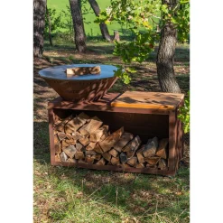 Brasero Traditionnel 80 x 90 cm CORTEN Simple Cuve - GRILL CHIC