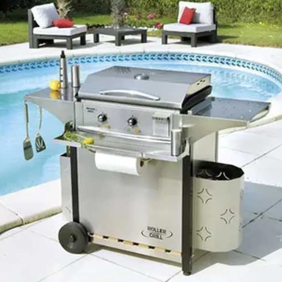 Cache sac poubelle inox - ROLLER GRILL