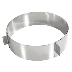 Cercle réglable inox - de 160 à 280 mm diamètre - hauteur 60 mm - GOBEL