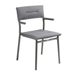 Chaise de jardin Oron avec accoudoir toile BeComfort - LAFUMA