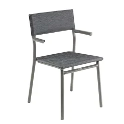 Chaise de jardin Oron avec accoudoir toile Batyline DUO - LAFUMA