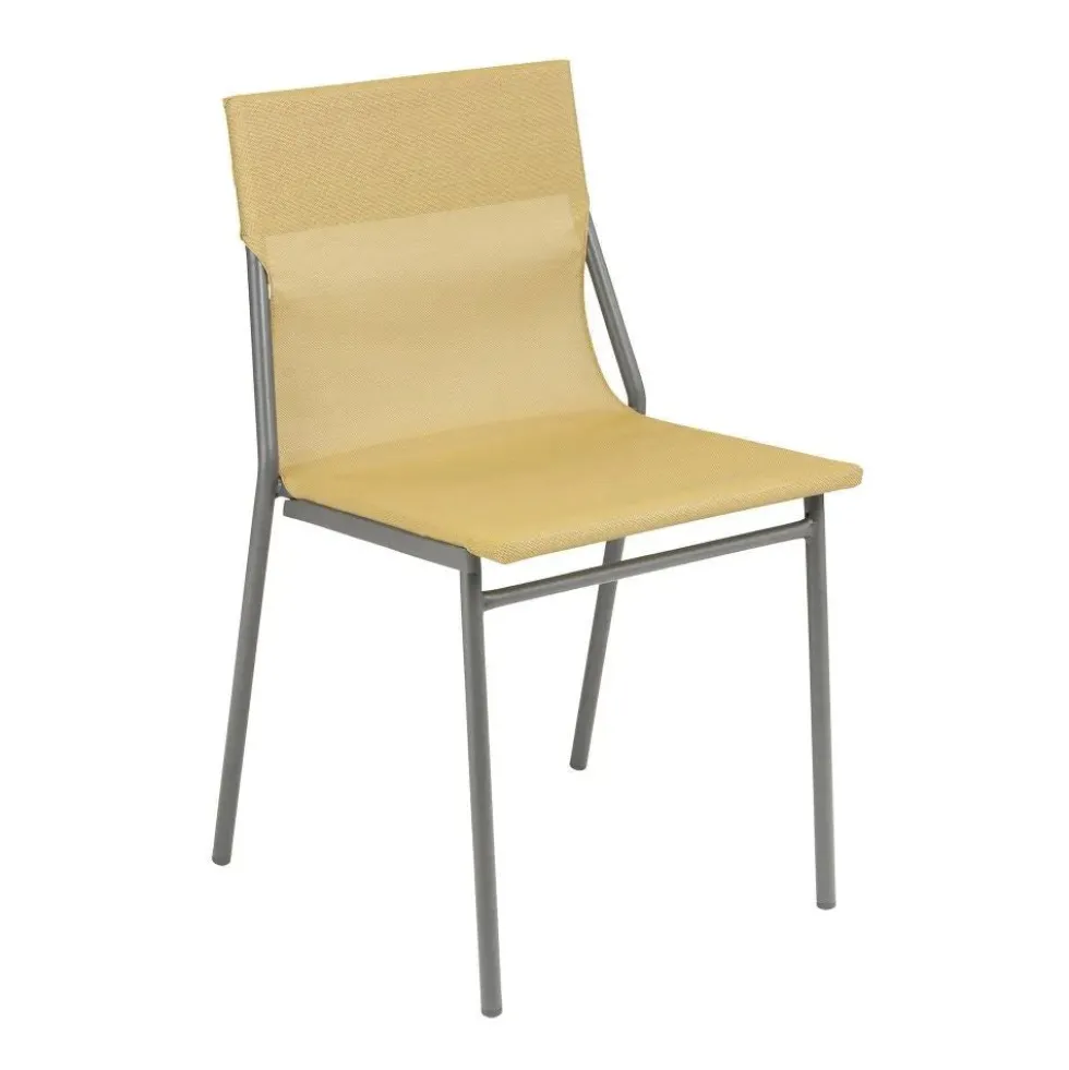 Chaise extérieure professionnelle structure titane Horizon - toile Batyline Duo - LAFUMA