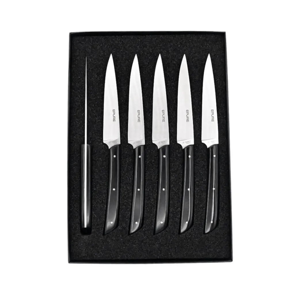 Coffret 6 couteaux Epure Noir - Au Sabot