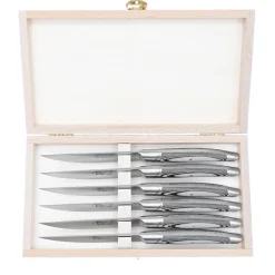 Coffret 6 Couteaux Le Thiers Avantage avec Manche Paperstone Gris - GOYON-CHAZEAU