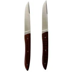 Coffret de 2 Couteaux de table UBAC - bois d'ébène de Mozambique - PERCEVAL