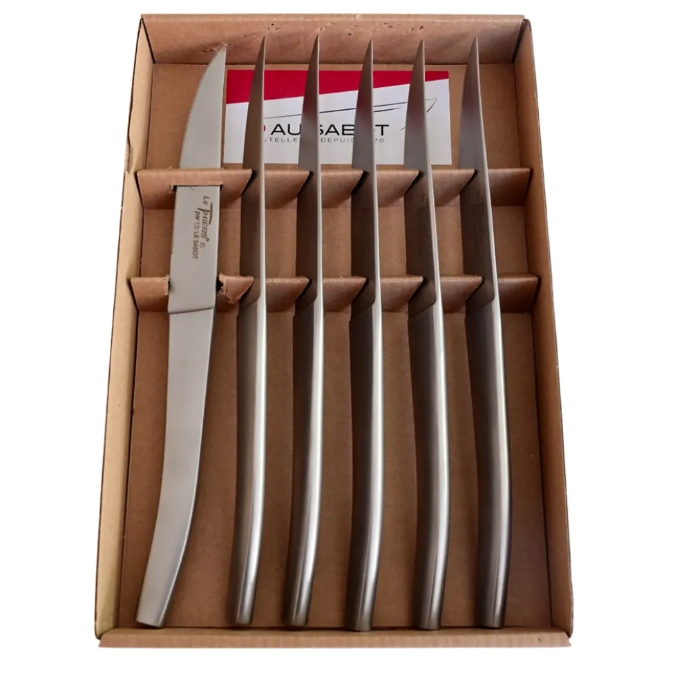 Coffret de 6 couteaux Le Thiers Acier Mat - Au Sabot