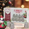 Coffret 8 douilles inox Noël - GOBEL