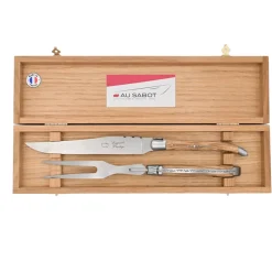 Coffret Service à découper Laguiole Prestige Manche Olivier - Au Sabot