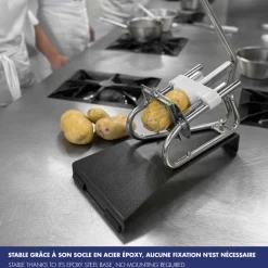 Coupe-Frites Professionnel couteau étamé + poussoir 13 mm - Louis Tellier