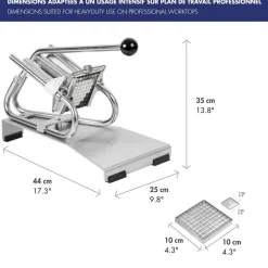 Coupe-Frites Professionnel inox sans couteau sans poussoir - Louis Tellier
