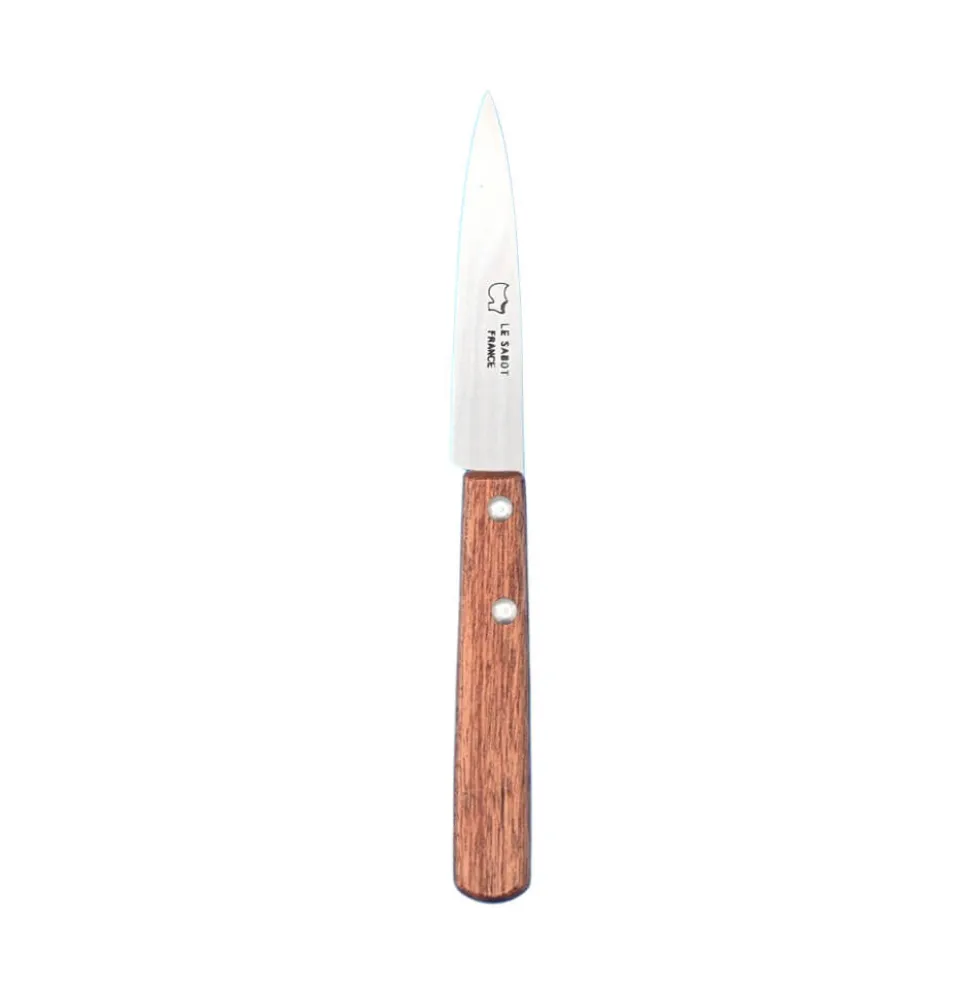 Couteau d'Office Lame Carbone Manche Sapelli - Au Sabot