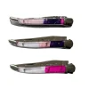 Couteau Pliant Laguiole avec Etui en Cuir Violet OFFERT - Au Sabot