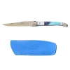 Couteau Pliant Laguiole avec Etui en Cuir Bleu OFFERT - Au Sabot