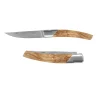 Couteau pliant Le Thiers Pirou 12cm Olivier avec Etui en cuir OFFERT - GOYON-CHAZEAU
