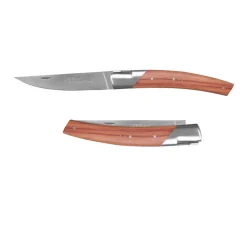 Couteau pliant Le Thiers Pirou 12cm Bois de Rose avec Etui en cuir OFFERT - GOYON-CHAZEAU