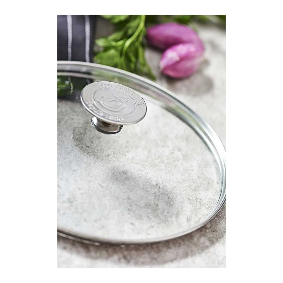 Couvercle en verre avec Pontet inox - DE BUYER