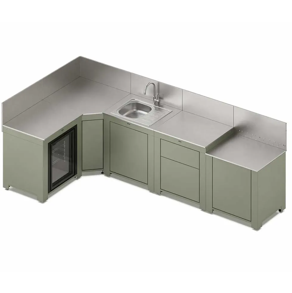 Cuisine COMFORT 5 Modules Vert Sauge - ENO