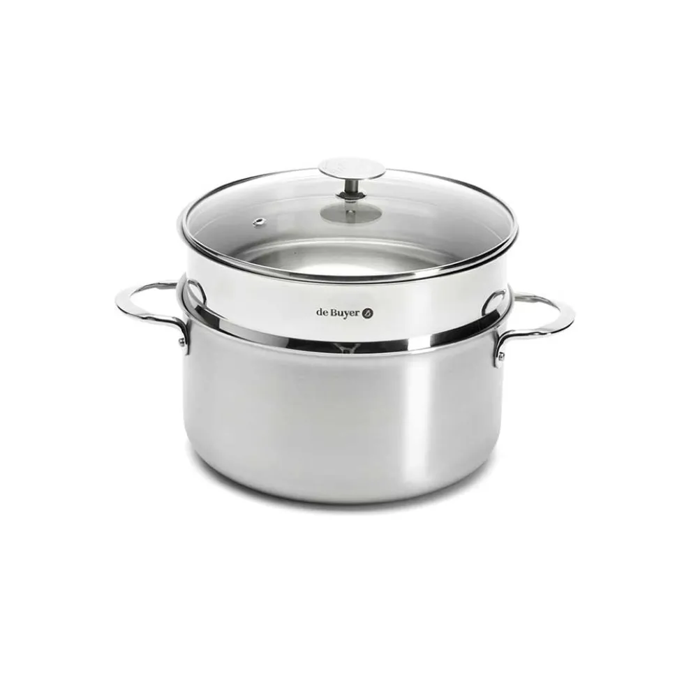Cuit-vapeur en inox 24 cm - DE BUYER