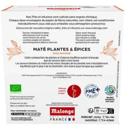 Dosettes infusion Maté, plantes et épices - Machine EOH - MALONGO