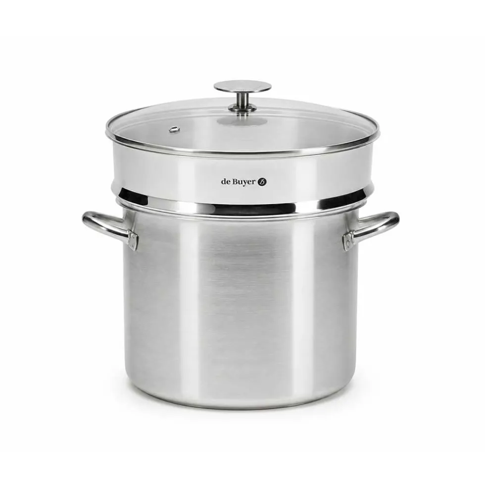 Ensemble Cuit-Vapeur Couscous Inox 24 cm - DE BUYER