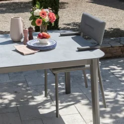 Ensemble table extensible et 6 fauteuils de jardin - LAFUMA