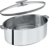 Faitout Ovale avec grille et couvercle Mutine Amovible - CRISTEL