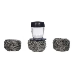 Kit support et 3 boules inox pour nettoyage de plancha - ENO