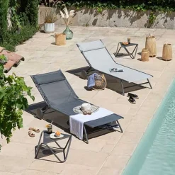 Lit bain de soleil Miami II toile Batyline DUO - LAFUMA