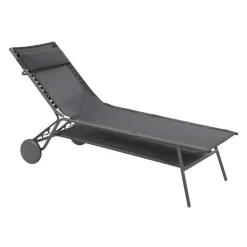 Lit bain de soleil Miami II toile Batyline DUO Assise haute - LAFUMA