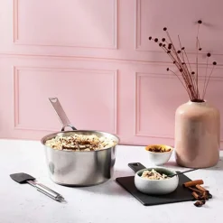 Lot 3 Casseroles Inox Brossé 1826 - CRISTEL