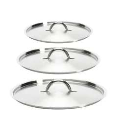 Lot 3 Couvercles Inox Brossé - DE BUYER