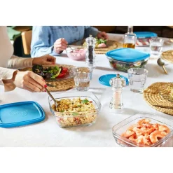 Lot de 3 boites conservation verre carrées Freshbox - DURALEX