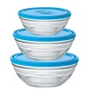 Lot de 3 boites conservation verre rondes Freshbox - DURALEX