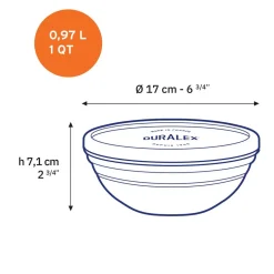 Lot de 3 boites conservation verre rondes Freshbox - DURALEX