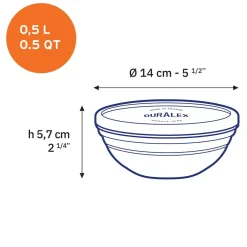 Lot de 3 boites conservation verre rondes Freshbox - DURALEX