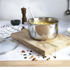 Lot de 4 Casseroles inox Casteline avec 2 poignées Zenith INCLUSES - CRISTEL