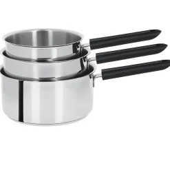 Lot de 3 Casseroles Inox Mutine - CRISTEL
