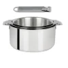 Lot de 3 Casseroles Mutine poignée amovible avec 1 poignée Zenith INCLUSE - CRISTEL
