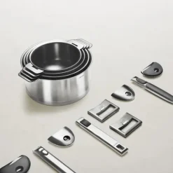 Lot de 3 Casseroles Strate poignée fixe - CRISTEL