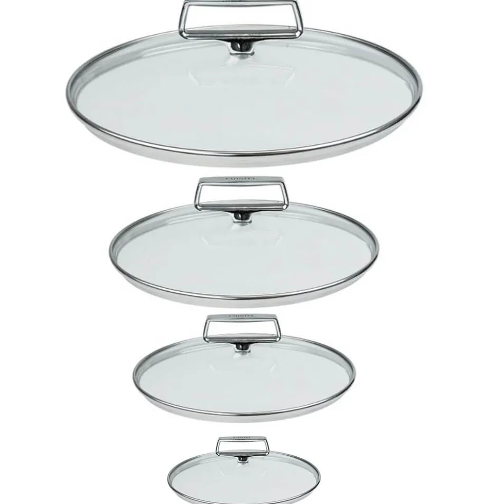 Lot de 4 Couvercles en verre bombé Castel'Pro - Cristel
