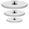 Lot de 3 Couvercles inox Graphite - CRISTEL