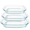 Lot de 3 plats à four rectangulaires - DURALEX