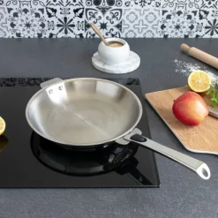 Lot de 3 Poêles inox Casteline poignée amovible OFFERTE - CRISTEL