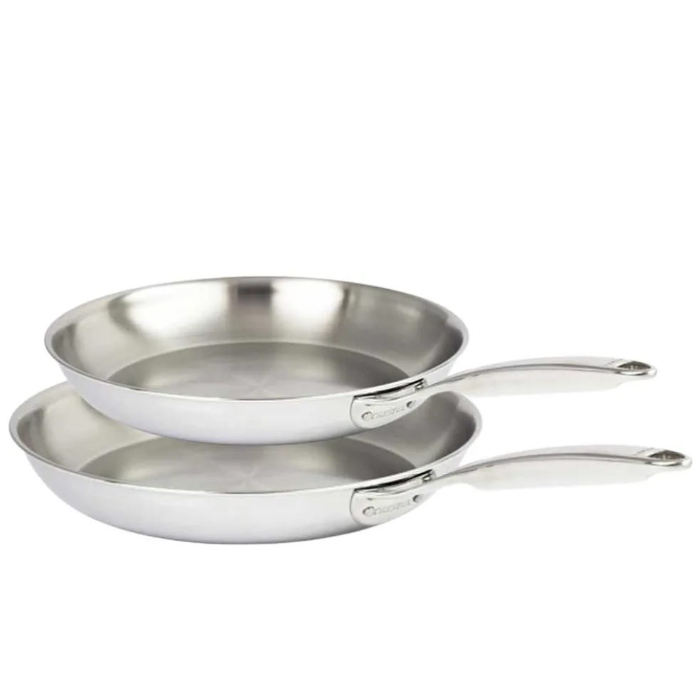 Lot de 2 poêles Inox Ultraply CASTEL'PRO - CRISTEL